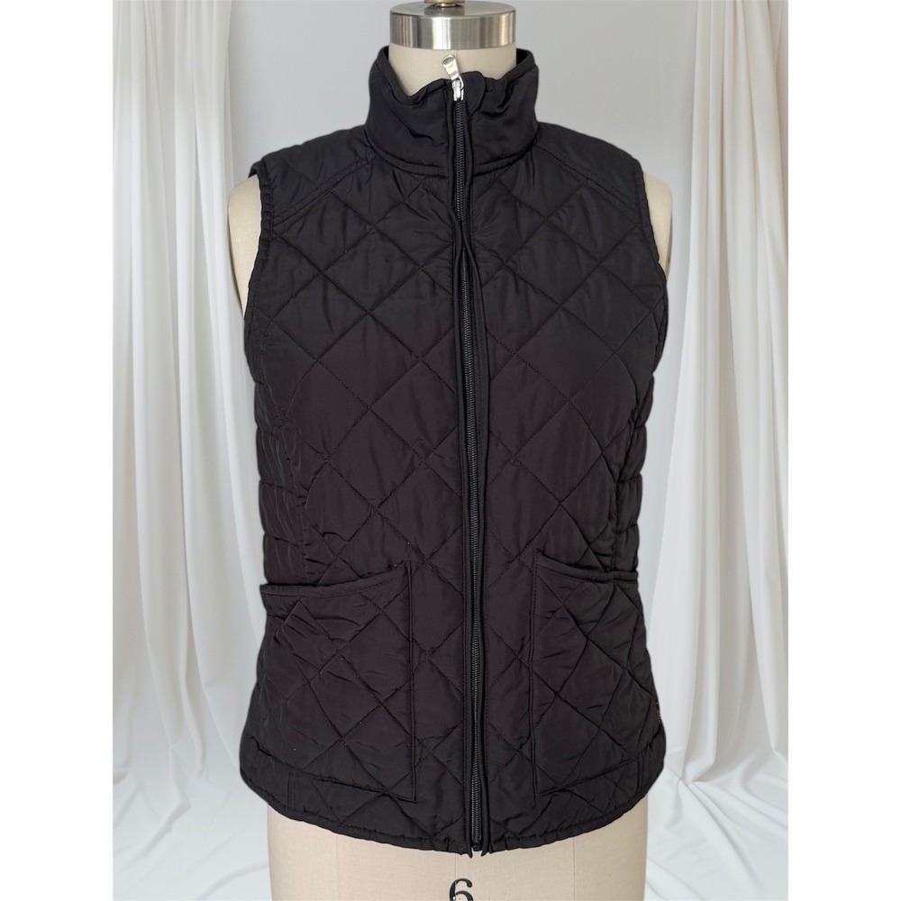 Lauren Ralph Lauren Vest‎ Womens small Petite Black Puffer  Diamond Quilted
